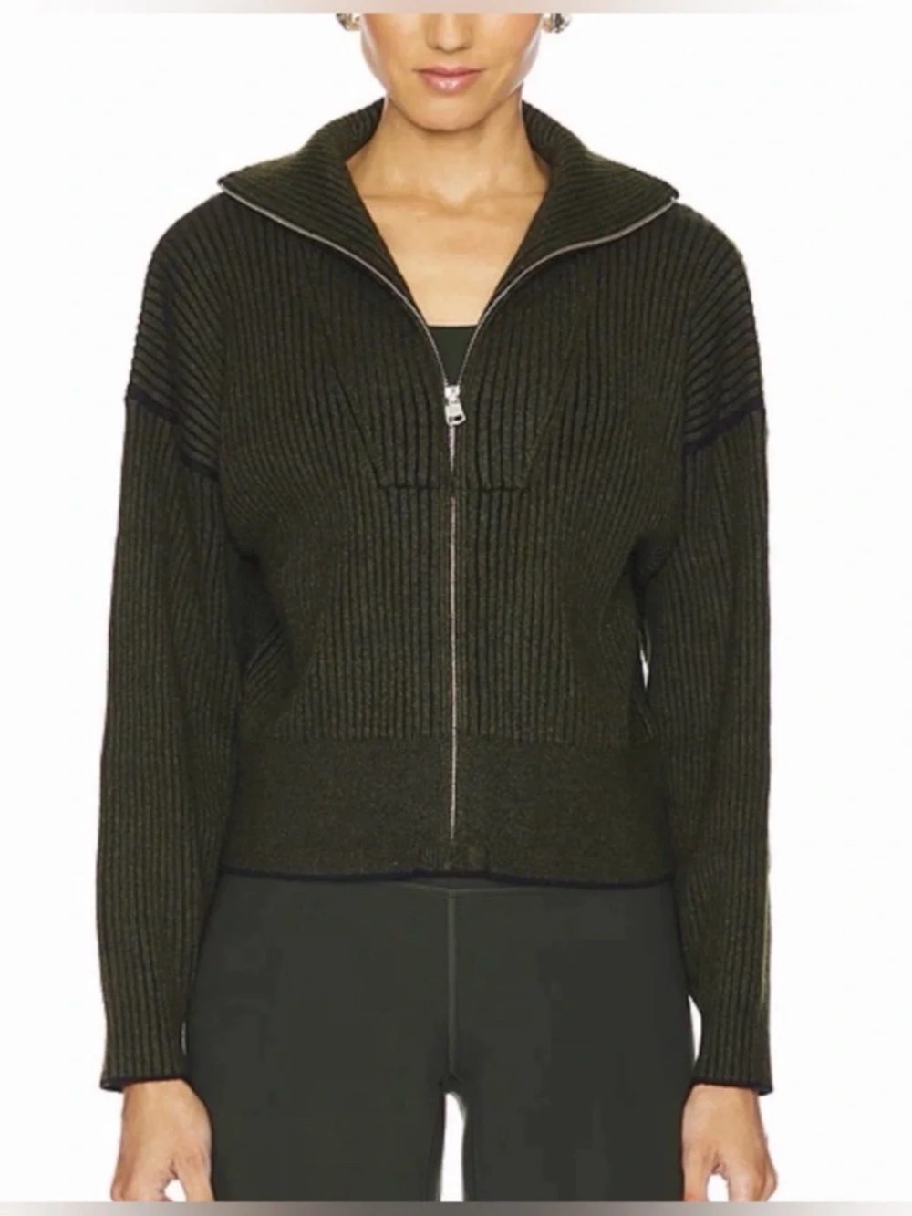 Varley Women's carmen Rib Knit Zip Sweater - DROL XS